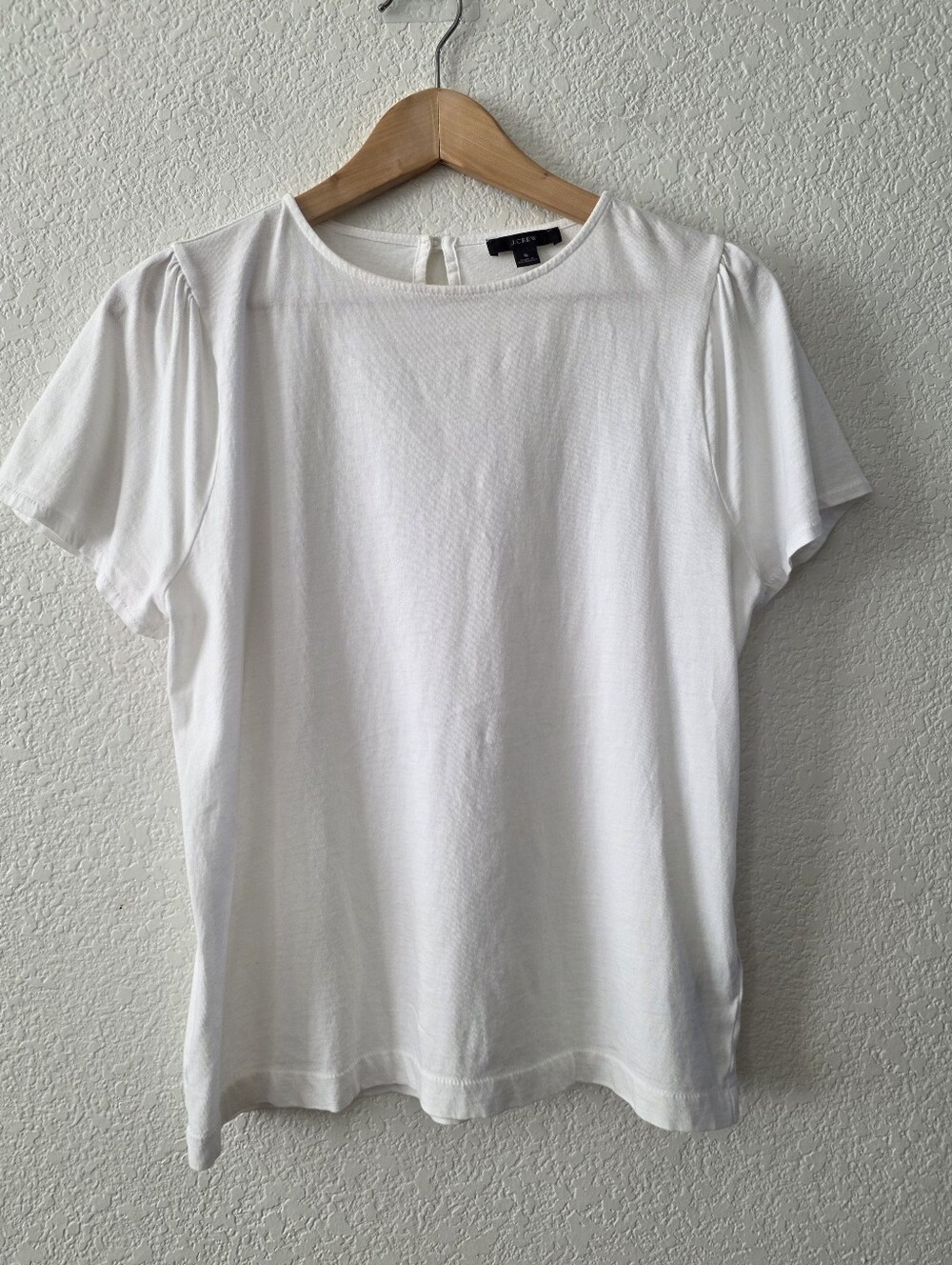 J. Crew White Pull SleeveTop Small - Picture 1 of 9